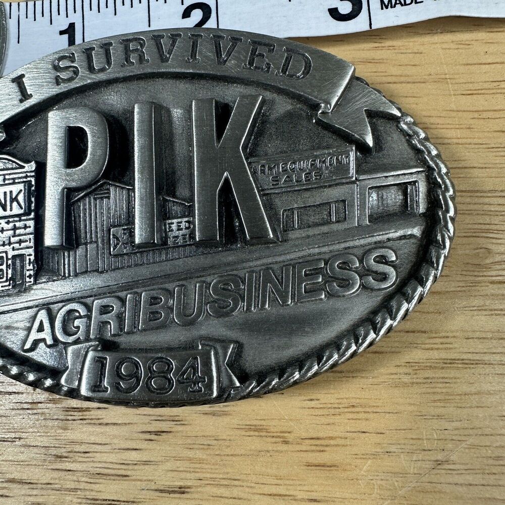 1984 Vintage PIK I Survived Agribusiness Limited Edition #1408 Belt Buckle - Picture 11 of 12